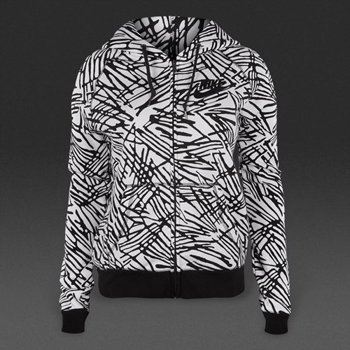 Nike Sportswear Rally Full-Zip AOP Hoody Black for Women